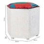 Stool Alexandra House Living White Mango wood 46 x 41 x 46 cm by Alexandra House Living, Sofas and chairs - Ref: D1632002, Pr...