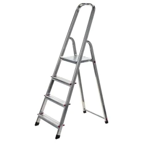 Escalera plegable de 4 peldaños Krause 000705 Plateado Aluminio de Krause, Escaleras plegables - Ref: S9120950, Precio: 57,80...