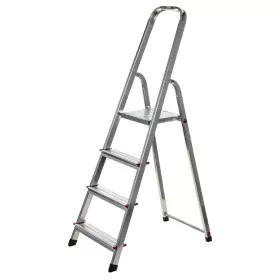 Escalera plegable de 4 peldaños Krause 000705 Plateado Aluminio de Krause, Escaleras plegables - Ref: S9120950, Precio: 61,23...