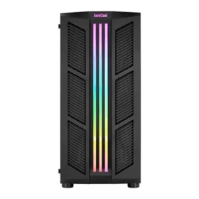 Caixa Semitorre Micro ATX / ATX/ ITX Aerocool Prime Preto RGB de Aerocool, Caixas para computador de secretária - Ref: S91211...