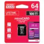 Scheda Di Memoria Micro SD con Adattatore GoodRam M1AA-0640R12 64 GB UHS-I Classe 10 100 Mb/s di GoodRam, Schede di memoria -...