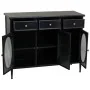 Credenza Alexandra House Living Nero Metallo Vetro 40 x 80 x 100 cm di Alexandra House Living, Credenze e buffet - Rif: D1632...