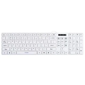 Clavier Activejet Klawiatura USB K-3066SW Blanc QWERTY de Activejet, Claviers - Réf : S9122965, Prix : 9,81 €, Remise : %