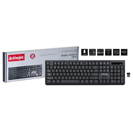 Tastatur Activejet K-3911W Schwarz QWERTY von Activejet, Tastaturen - Ref: S9122973, Preis: 8,95 €, Rabatt: %