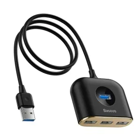 Hub USB Baseus Square round 4-in-1 Negro de Baseus, Hubs de red - Ref: S9123048, Precio: 13,72 €, Descuento: %