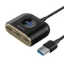 Hub USB Baseus Square round 4-in-1 Noir de Baseus, Hubs de réseau - Réf : S9123048, Prix : 13,77 €, Remise : %