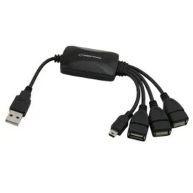 Hub USB Esperanza EA114 Negro Multicolor de Esperanza, Hubs de red - Ref: S9123185, Precio: 4,96 €, Descuento: %