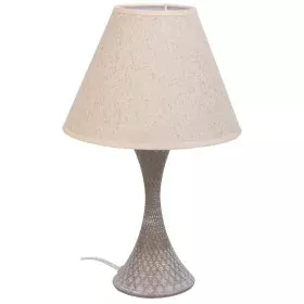 Lampada da tavolo Alexandra House Living Bianco Grigio Metallo Stoffa 220-240 V 23 x 38 x 23 cm di Alexandra House Living, La...