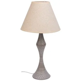 Lampada da tavolo Alexandra House Living Bianco Grigio Metallo Stoffa 220-240 V 23 x 46 x 23 cm di Alexandra House Living, La...