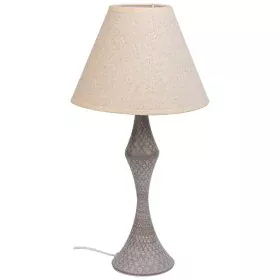 Lâmpada de mesa Alexandra House Living Branco Cinzento Metal Tecido 220-240 V 23 x 46 x 23 cm de Alexandra House Living, Cand...