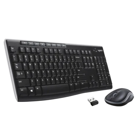 Keyboard and Wireless Mouse Logitech MK270 Black Silver Qwerty US by Logitech, Keyboard & Mouse Sets - Ref: S9123423, Price: ...