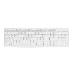 Clavier Natec NKL-1951 Blanc de Natec, Claviers - Réf : S9123580, Prix : 9,73 €, Remise : %