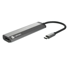 Hub USB Natec Fowler Slim Nero Cromo (1 Unità) di Natec, Hub USB - Rif: S9123621, Prezzo: 27,99 €, Sconto: %