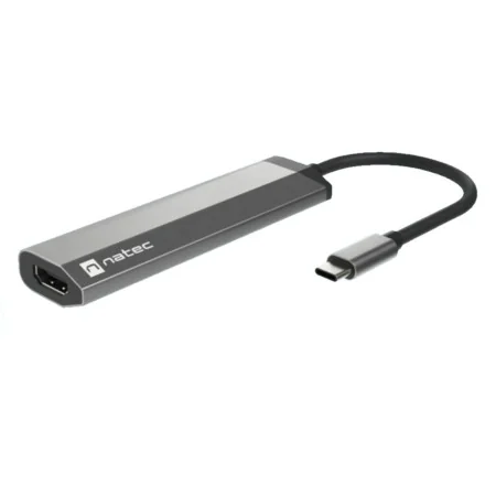 Hub USB Natec Fowler Slim Negro Cromo (1 unidad) de Natec, Hubs USB - Ref: S9123621, Precio: 27,99 €, Descuento: %