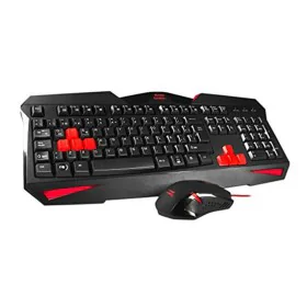 Keyboard and Mouse Tacens MCP1 Black Red Monochrome Spanish Qwerty by Tacens, Keyboard & Mouse Sets - Ref: S9123761, Price: 8...