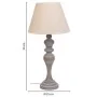 Lampada da tavolo Alexandra House Living Bianco Grigio Metallo Stoffa 220-240 V 25 x 50 x 25 cm di Alexandra House Living, La...