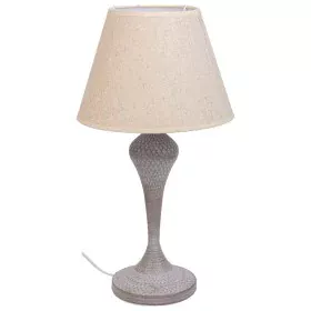 Lampada da tavolo Alexandra House Living Bianco Grigio Metallo Stoffa 220-240 V 25 x 46 x 25 cm di Alexandra House Living, La...