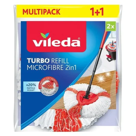 Peça Sobresselente de Esfregona Vileda Turbo 2in1 Microfibra Poliamida Poliéster (2 Unidades) de Vileda, Vassouras e mopas - ...