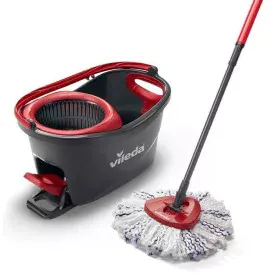 Mop with Bucket Vileda 167751 Noir Rouge Microfibre Plastique de Vileda, Balais laveurs - Réf : S9126700, Prix : 41,61 €, Rem...