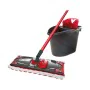 Esfregona com Balde de Ação Dupla Vileda Ultramax Mop Set Preto Vermelho Microfibras de Vileda, Esfregonas - Ref: S9126702, P...