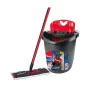 Esfregona com Balde de Ação Dupla Vileda Ultramax Mop Set Preto Vermelho Microfibras de Vileda, Esfregonas - Ref: S9126702, P...