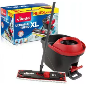 Mop with Bucket Vileda Ultramat Turbo XL Black Red Microfibre by Vileda, Mops - Ref: S9126704, Price: 49,51 €, Discount: %