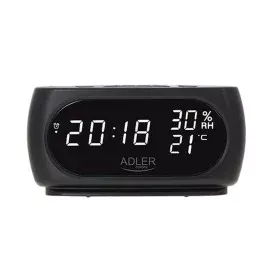 Reloj Despertador Adler AD 1186 Negro 18,2 x 8,8 x 7 cm de Adler, Relojes de escritorio - Ref: S9128367, Precio: 17,87 €, Des...