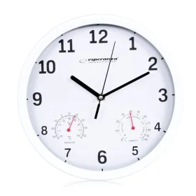 Horloge Murale Esperanza EHC016W Blanc verre Plastique 25 cm de Esperanza, Pendules murales - Réf : S9128389, Prix : 6,10 €, ...