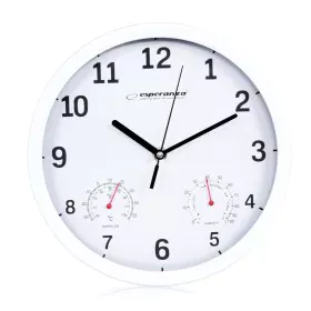 Horloge Murale Esperanza EHC016W Blanc verre Plastique 25 cm de Esperanza, Pendules murales - Réf : S9128389, Prix : 6,10 €, ...