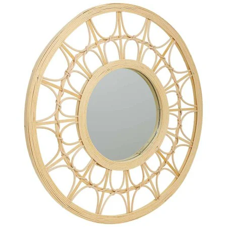 Miroir mural Alexandra House Living Naturel Bambou Rotin 56 x 2 x 56 cm de Alexandra House Living, Miroirs muraux - Réf : D16...