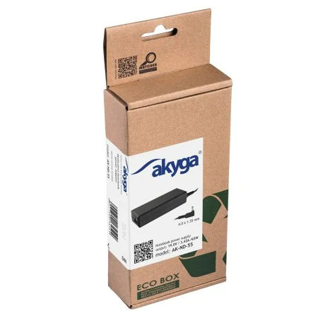 Laptop Charger Akyga AK-ND-55 65 W by Akyga, Chargers and charging stands - Ref: S9129379, Price: 16,66 €, Discount: %