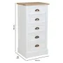 Cassettiera Alexandra House Living Naturale Legno Metallo 95 x 40 x 50 cm di Alexandra House Living, Comò e cassettiere - Rif...