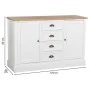 Sideboard Alexandra House Living White Brown Zinc Alloy MDF Wood 40 x 82 x 124 cm by Alexandra House Living, Sideboards - Ref...