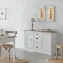 Sideboard Alexandra House Living White Brown Zinc Alloy MDF Wood 40 x 82 x 124 cm by Alexandra House Living, Sideboards - Ref...