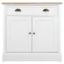 Hall Table with Drawers Alexandra House Living White Brown Zinc Alloy MDF Wood 39 x 80 x 82 cm by Alexandra House Living, Tab...