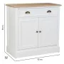 Hall Table with Drawers Alexandra House Living White Brown Zinc Alloy MDF Wood 39 x 80 x 82 cm by Alexandra House Living, Tab...