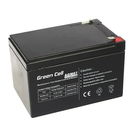 Bateria para Sistema Interactivo de Fornecimento Ininterrupto de Energia Green Cell AGM07 12 Ah 12 V de Green Cell, Substitui...