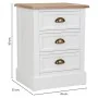 Nightstand Alexandra House Living White Brown 35 x 60 x 45 cm by Alexandra House Living, Bedside Tables - Ref: D1632114, Pric...