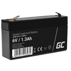 Battery for Uninterruptible Power Supply System UPS Green Cell AGM13 1,3 Ah 6 V by Green Cell, Replacement batteries for unin...