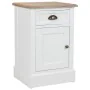 Mesa de Cabeceira Alexandra House Living Branco Castanho 35 x 63 x 41 cm de Alexandra House Living, Mesinhas de cabeceira - R...