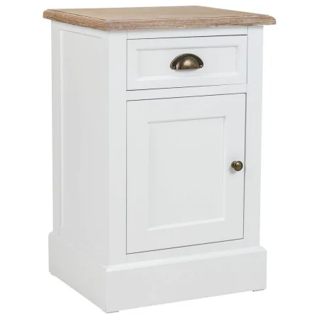 Mesa de Cabeceira Alexandra House Living Branco Castanho 35 x 63 x 41 cm de Alexandra House Living, Mesinhas de cabeceira - R...