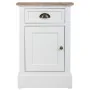 Mesa de Cabeceira Alexandra House Living Branco Castanho 35 x 63 x 41 cm de Alexandra House Living, Mesinhas de cabeceira - R...