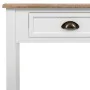 Hall Table with Drawers Alexandra House Living White Brown Zinc Alloy MDF Wood 40 x 78 x 100 cm by Alexandra House Living, Ta...