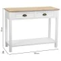 Konsolentisch mit Schubladen Alexandra House Living Weiß Braun Zinklegierung Holz MDF 40 x 78 x 100 cm von Alexandra House Li...