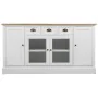 Aparador Alexandra House Living Branco Castanho Liga de Zinco Madeira MDF 40 x 80 x 150 cm de Alexandra House Living, Armário...