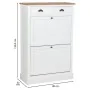 Shoe cupboard Alexandra House Living White Brown 33 x 120 x 80 cm by Alexandra House Living, Shoe organisers - Ref: D1632120,...