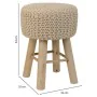 Banqueta Alexandra House Living Creme Bambu Pinheiro Esponja Madeira MDF 32 x 44 x 32 cm de Alexandra House Living, Cadeiras ...