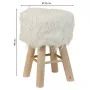 Sgabello Alexandra House Living Bianco Stoffa Bambù Pino Spugna Legno MDF 32 x 44 x 32 cm di Alexandra House Living, Sedie e ...