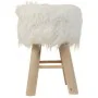 Tabouret Alexandra House Living Blanc Tissu Peluche Bambou Pin Éponge Bois MDF 32 x 44 x 32 cm de Alexandra House Living, Cha...