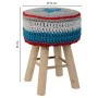 Tabouret Alexandra House Living Bleu Bambou Pin Éponge Bois MDF 32 x 44 x 32 cm de Alexandra House Living, Chaises et canapés...